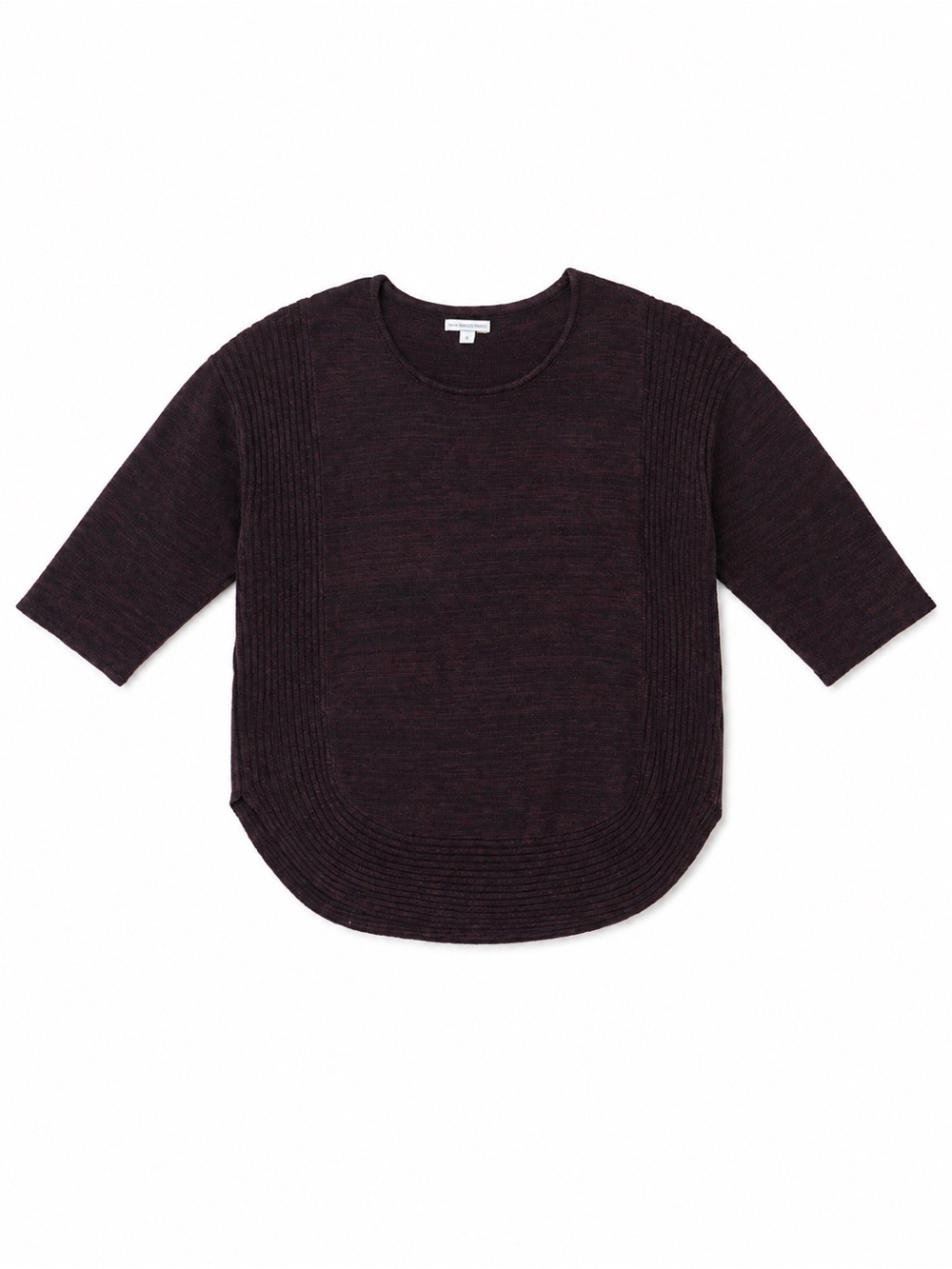 New York & Company Dark Plum Scoop Neck Knit Sweater